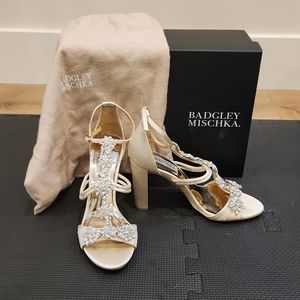 Badgley Mischka Block Embellished Heels